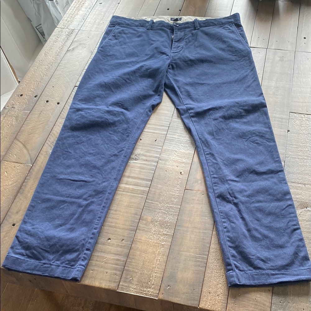 Men's Blue Casual Pants-J Crew Slim Fit